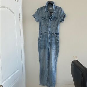 Good American Light Blue Denim Jumpsuit